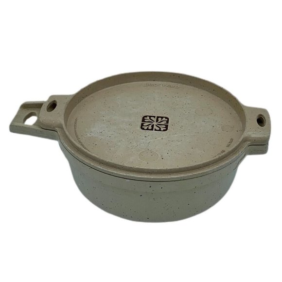 Vintage Littonware Microwave Cookware 2 Cup Round Bowl with Lid 39278 Tan Food - Picture 1 of 7